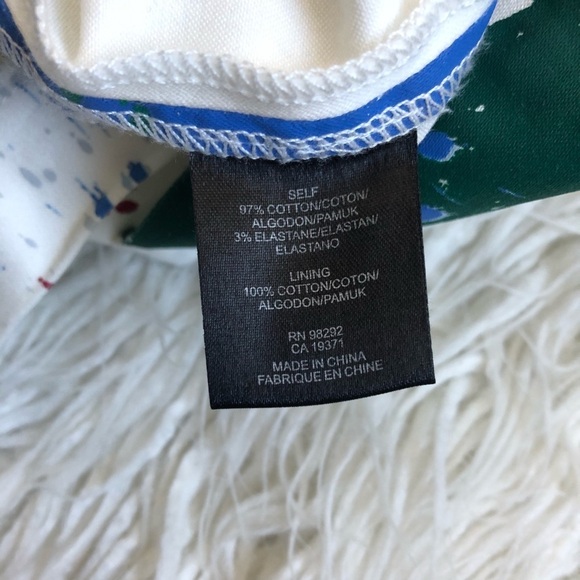 Tibi Cotton Blend Paint Splatter Pencil Skirt EUC - Picture 7 of 9